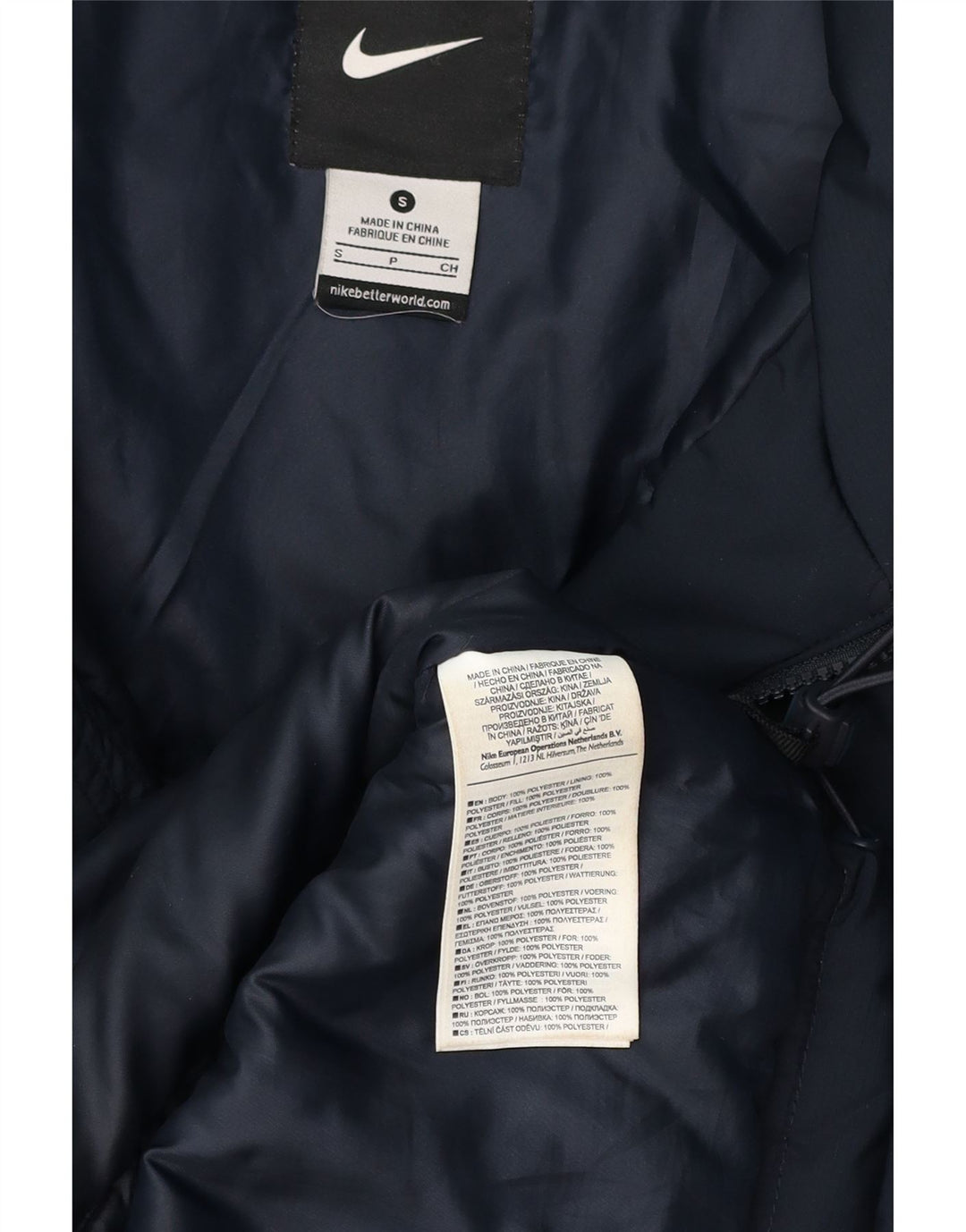 NIKE Herren-Windbreaker-Jacke, Größe S, Marineblau, Polyester, UK 36