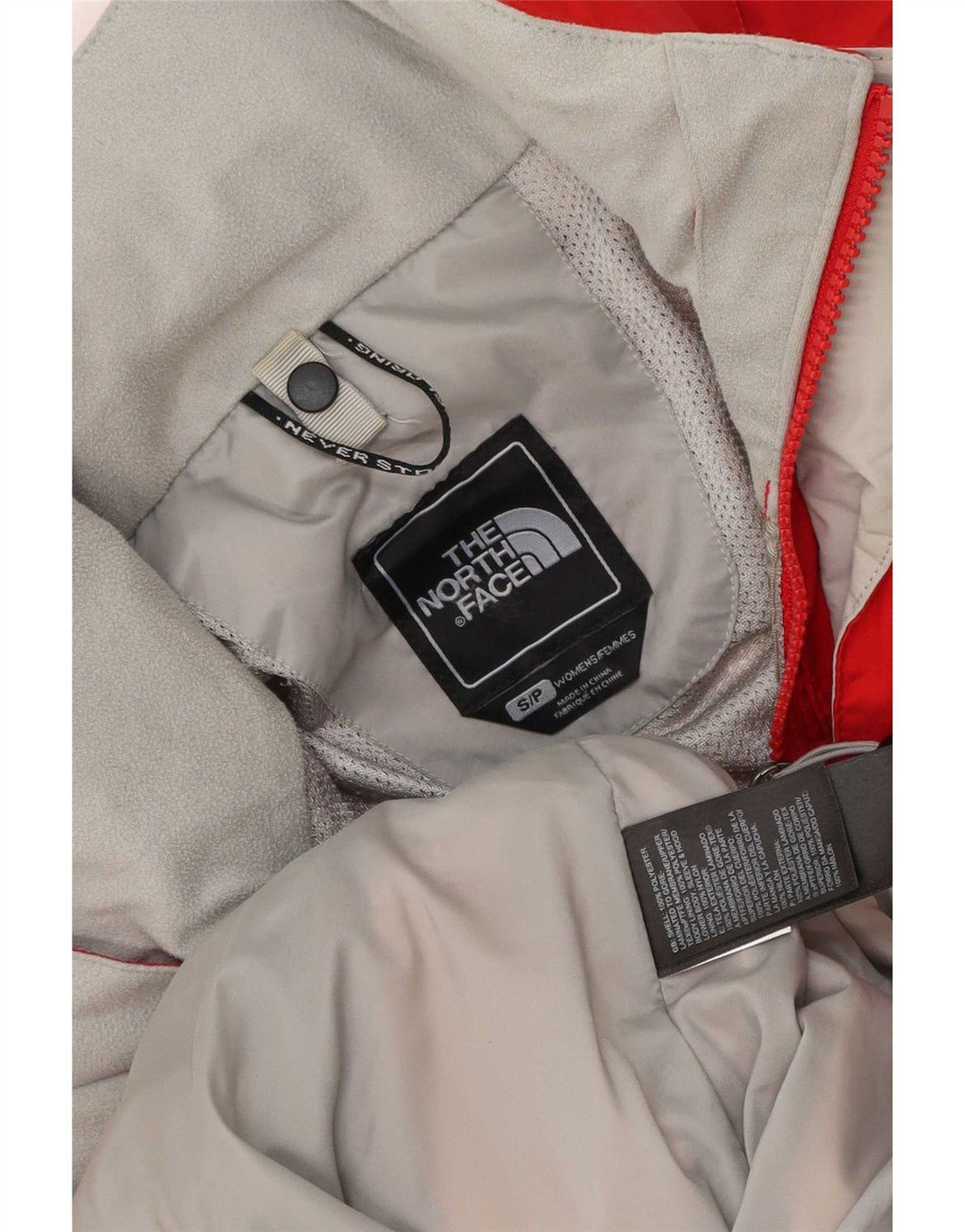The North Face Damen-Regenjacke mit Kapuze, übergroß, Gr. 10, Rot