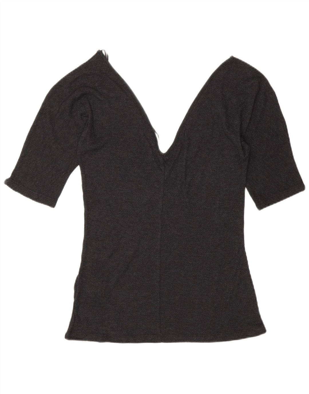 Zara Damen Blusenoberteil UK 12 Mittelgraues Lyocell