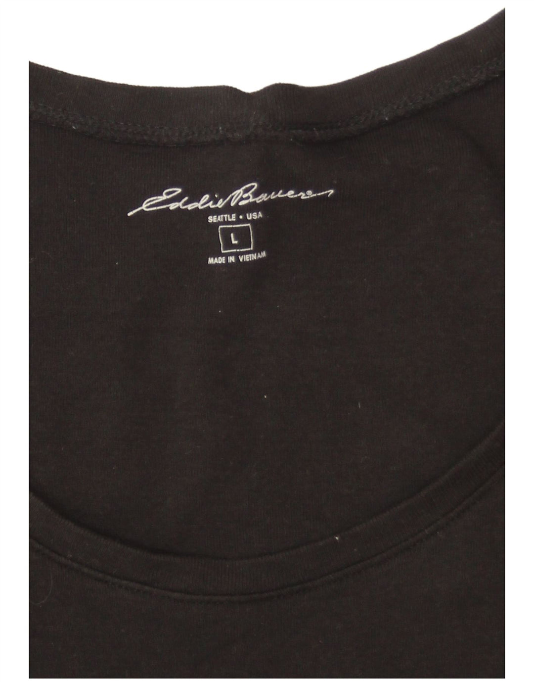 EDDIE BAUER Damen T-Shirt Top UK 16 Large Schwarz