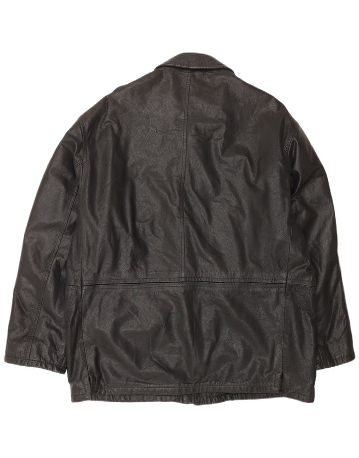 Conbipel Herren Lederjacke IT 56 2XL Schwarzes Leder