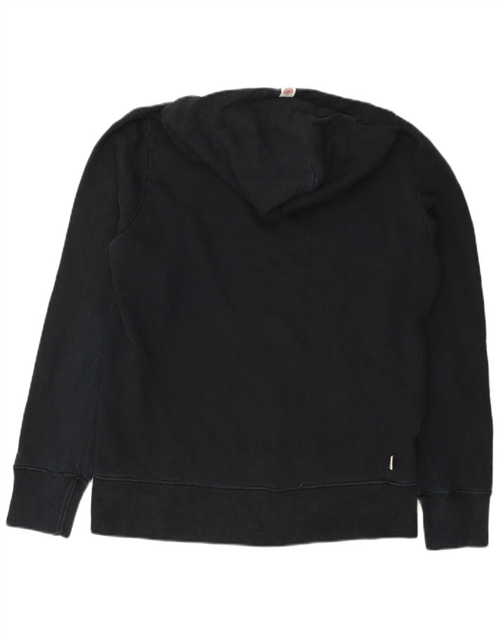 Franklin Marshall Herren-Kapuzenpullover, groß, aus schwarzer Baumwolle
