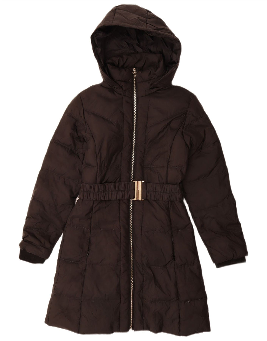 Guess Wattierter Mantel für Mädchen mit Kapuze, 15–16 Jahre, schwarzes Polyester