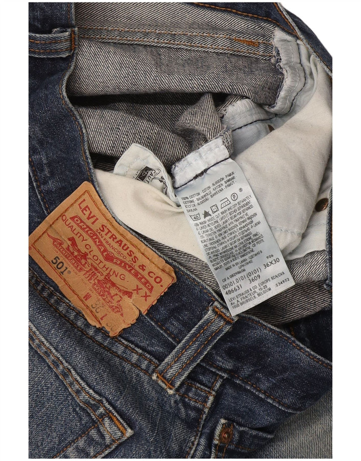 Levi's Herren 501 Straight Jeans W36 L27 Blaue Baumwolle