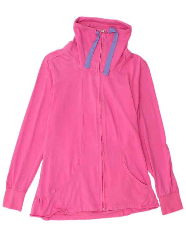 Champion Womens Heritage Fit Trainingsanzug-Oberjacke UK 14 Große rosa Baumwolle