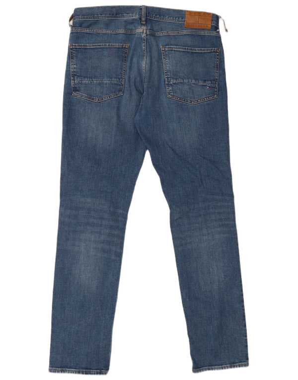 Tommy Hilfiger Herren Denton Straight Jeans W36 L34 Blaue Baumwolle