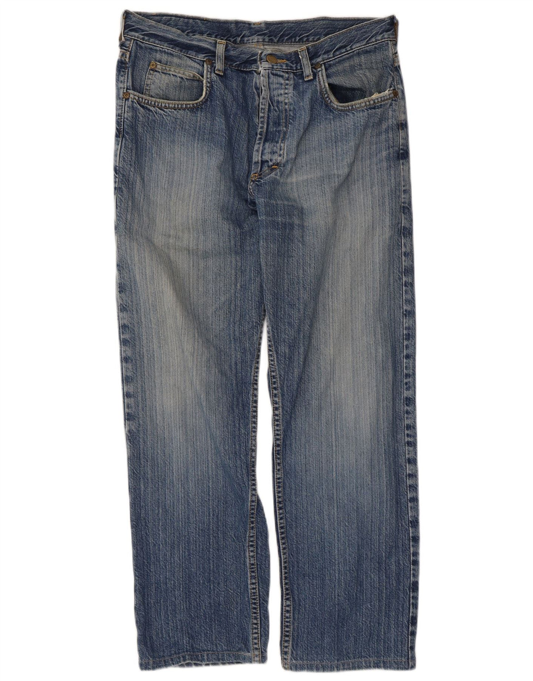 Lee Herren Seattle Straight Jeans W34 L27 Blaue Baumwolle
