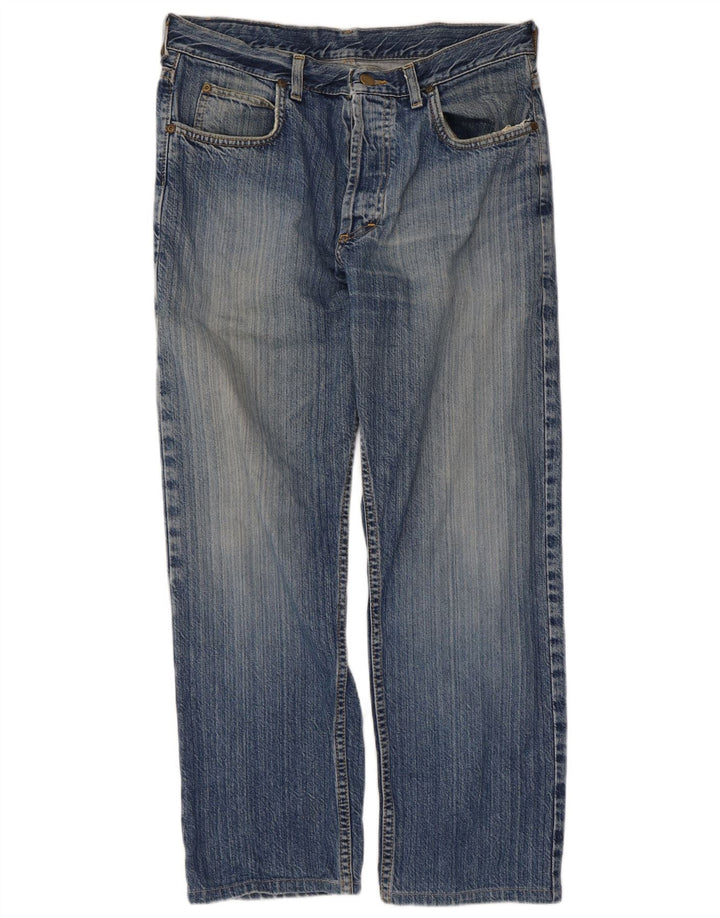 Lee Herren Seattle Straight Jeans W34 L27 Blaue Baumwolle