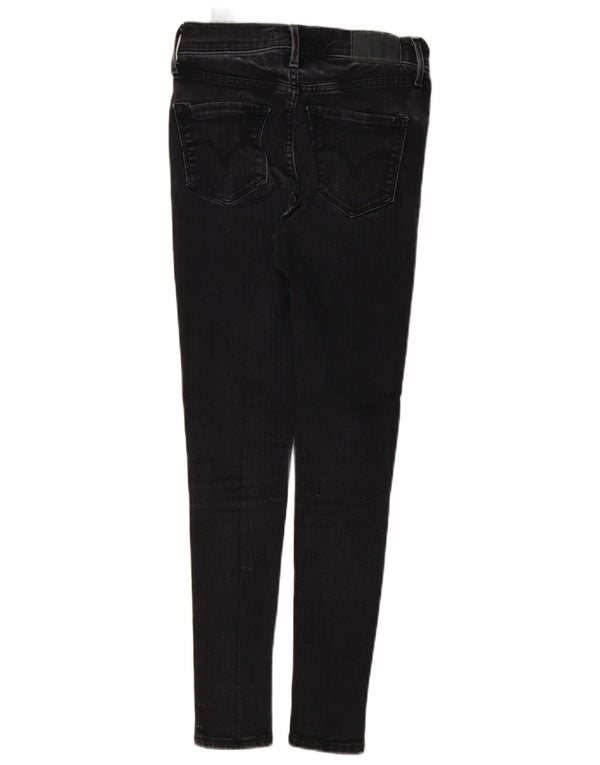 LEVI'S Damen 720 High Rise Super Skinny Jeans W25 L26 Schwarze Baumwolle