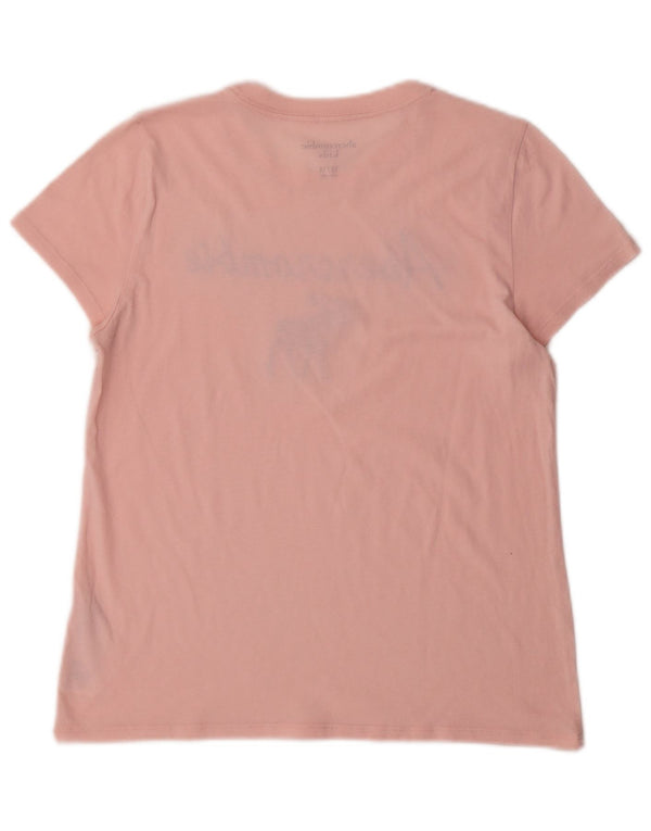 Abercrombie & Fitch Grafik-T-Shirt-Oberteil für Mädchen, 13–14 Jahre, rosa Baumwolle