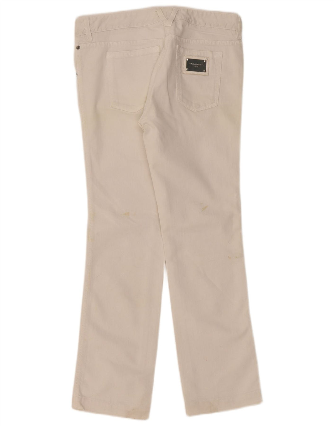 Dolce & Gabbana Damen Straight Jeans W32 L30 Weiß