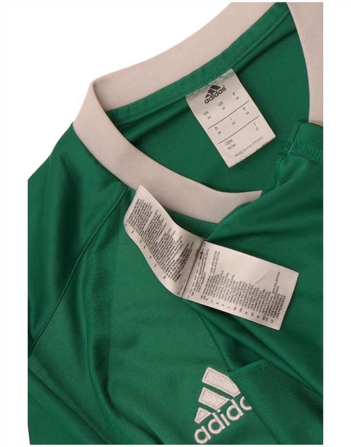 Adidas Herren Climalite Graphic T-Shirt Top Mittelgrün gestreift Polyester