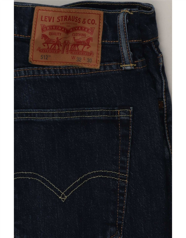 Levi's Herren 512 Slim Tapered Jeans W32 L30 Blaue Baumwolle