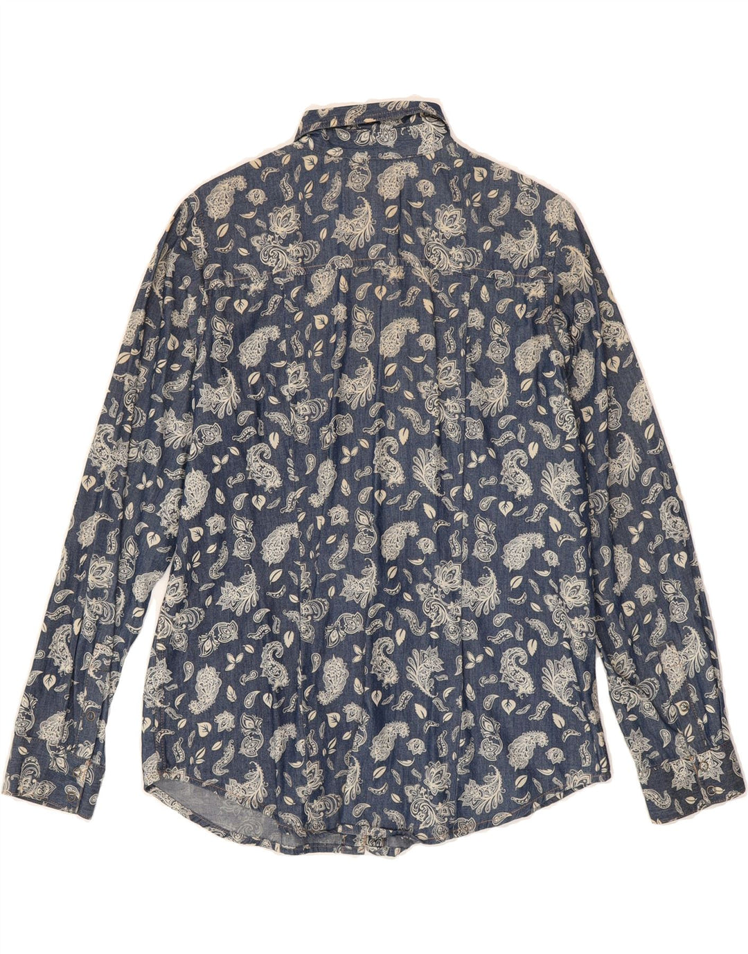JOHN BANER Womens Shirt UK 14 Large  Blue Paisley Vintage John Baner and Second-Hand John Baner from Messina Hembry 