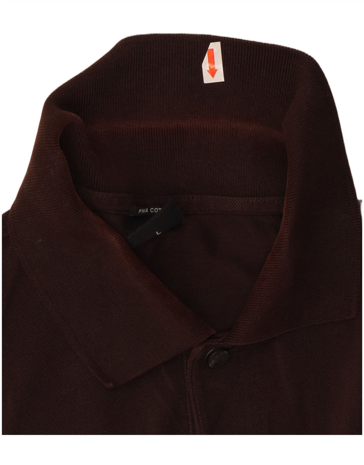 Hugo Boss Herren-Poloshirt, große braune Baumwolle
