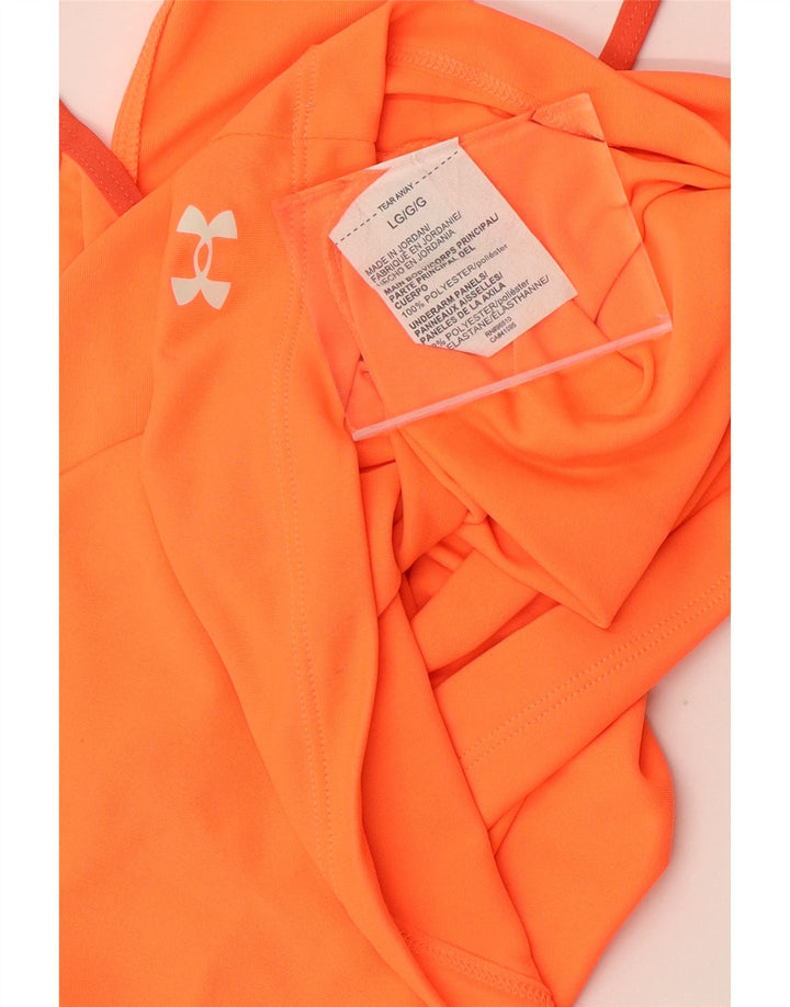 Under Armour Damen Weste Top UK 14 Large Orange Polyester