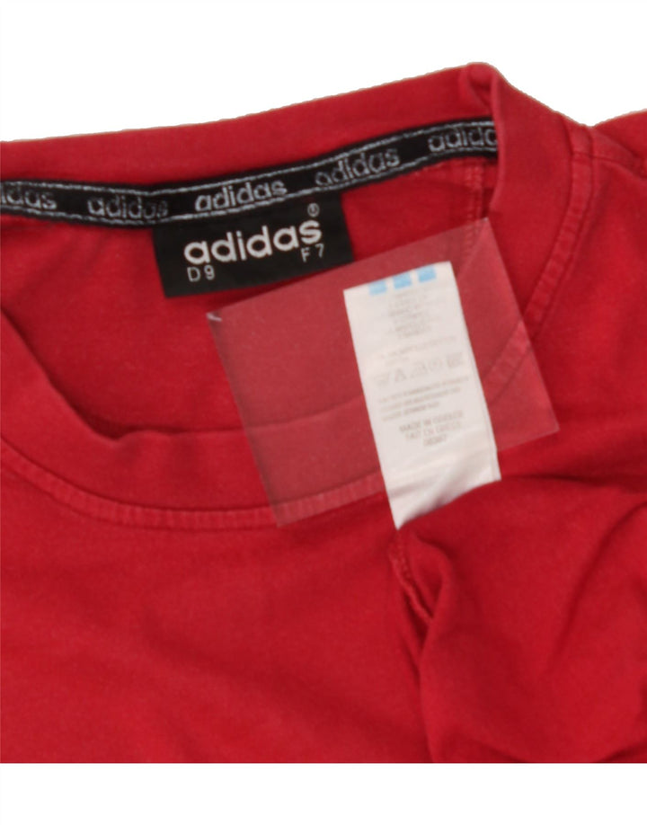 ADIDAS Mens T-Shirt Top XL Red Cotton Vintage Adidas and Second-Hand Adidas from Messina Hembry 