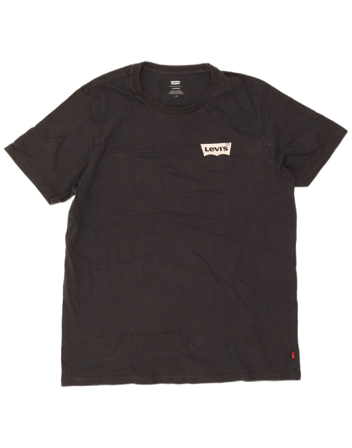 Levi's Herren Standard T-Shirt Top Large Schwarz Baumwolle