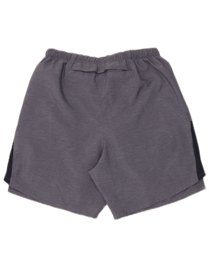 NIKE Damen Dri Fit Sportshorts UK 10 Small Blue Colourblock Polyester