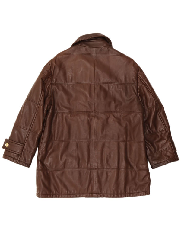 Vintage Damen Lederjacke IT 42 Mittelbraun