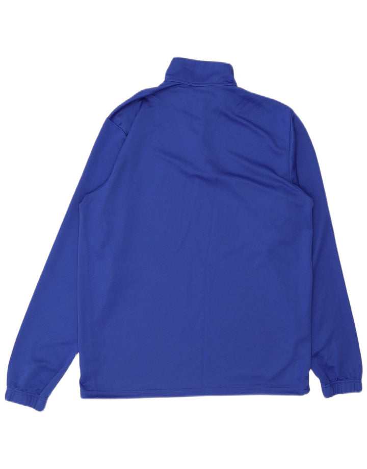 Adidas Herren Aeroready Zip Neck Graphic Top Langarm Großes Blaues Polyester