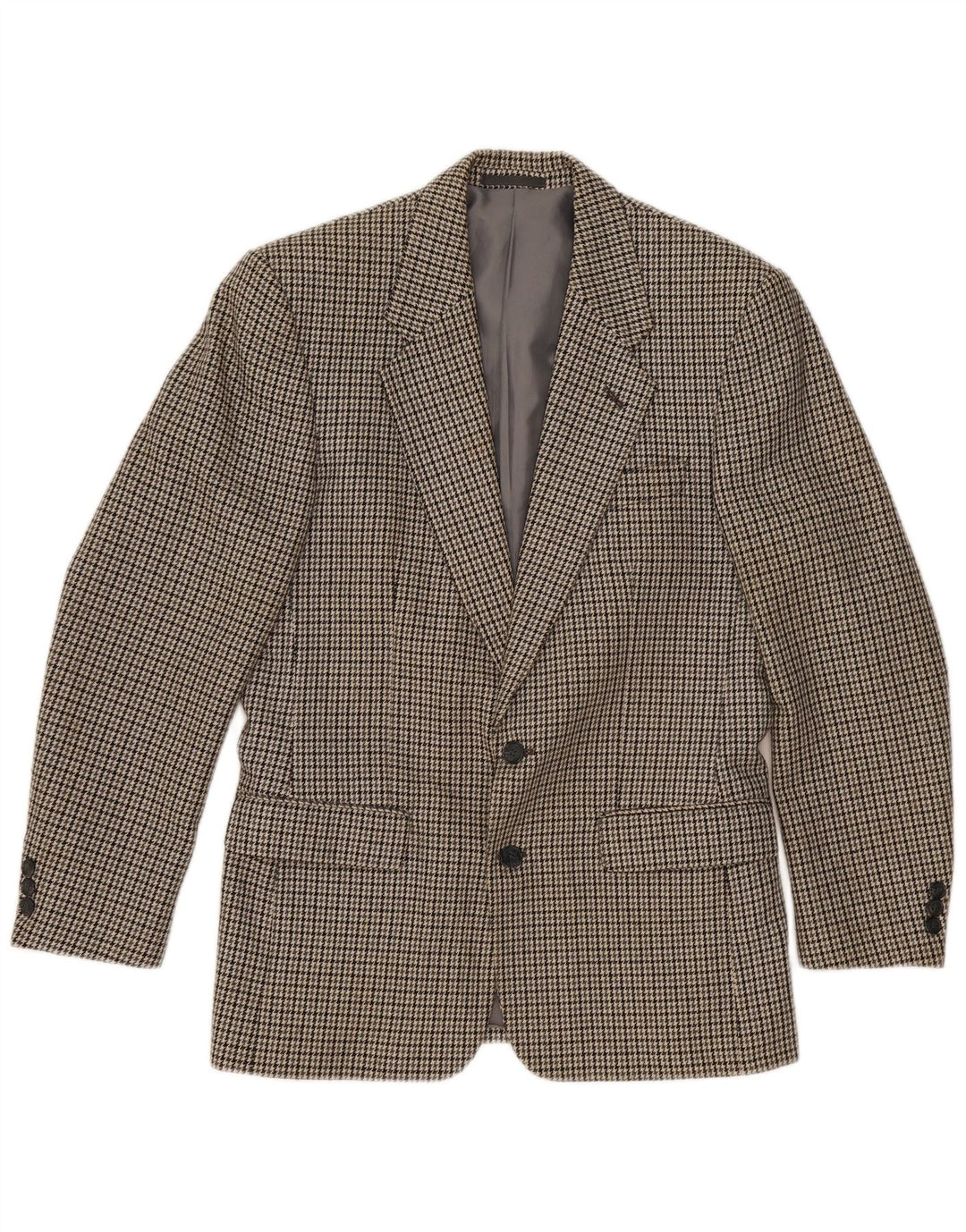 WELLINGTON Herren Four Seasons Blazer Jacke UK 38 Mittelgrauer Hahnentritt