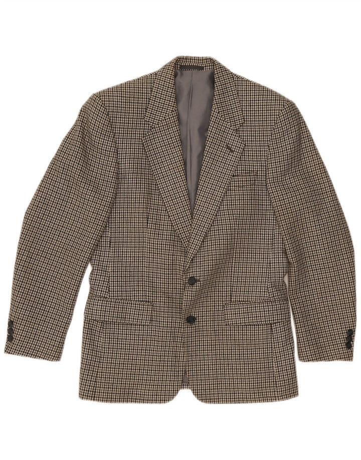 WELLINGTON Herren Four Seasons Blazer Jacke UK 38 Mittelgrauer Hahnentritt