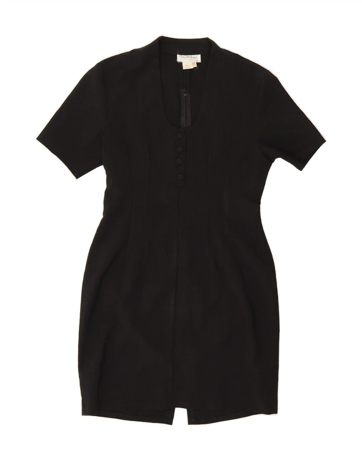 MISS SELFRIDGE Womens Sheath Dress UK 14 Medium Black Polyester Vintage Miss Selfridge and Second-Hand Miss Selfridge from Messina Hembry 
