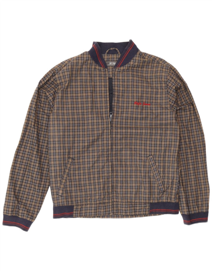 Rifle Herren-Bomberjacke, UK 40, groß, braun kariert, Polyester