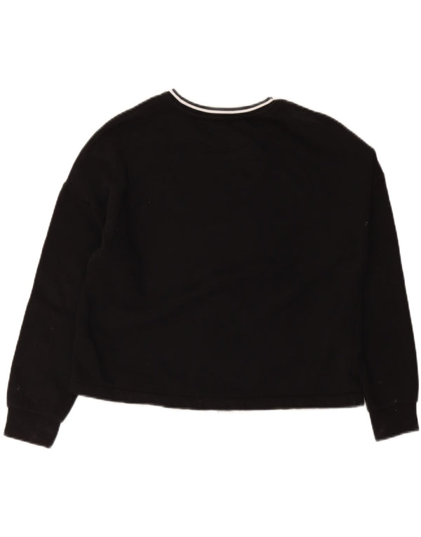 Marks & Spencer Crop Sweatshirt für Mädchen, 12–13 Jahre, schwarze Baumwolle