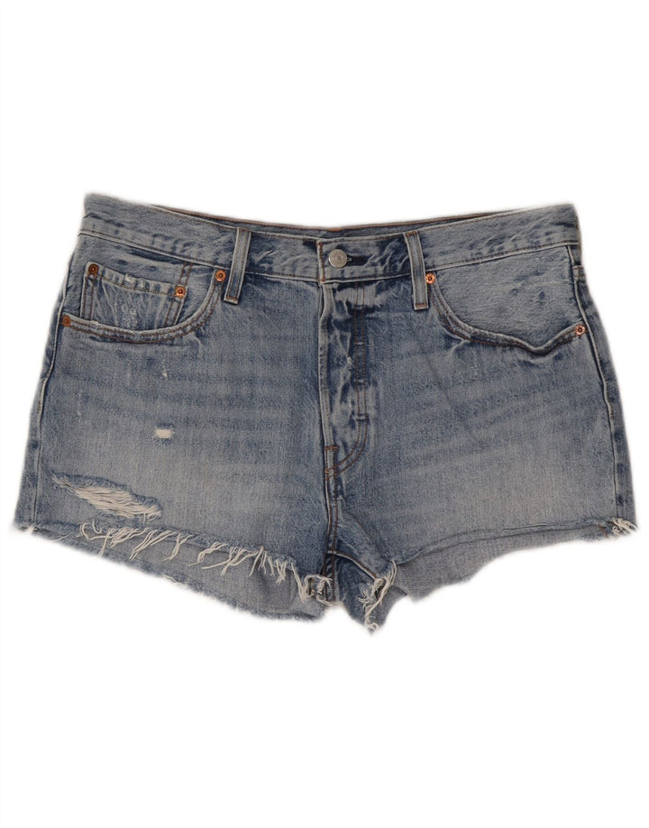 Levi's Damen 501 Jeansshorts W32 mittelblaue Baumwolle