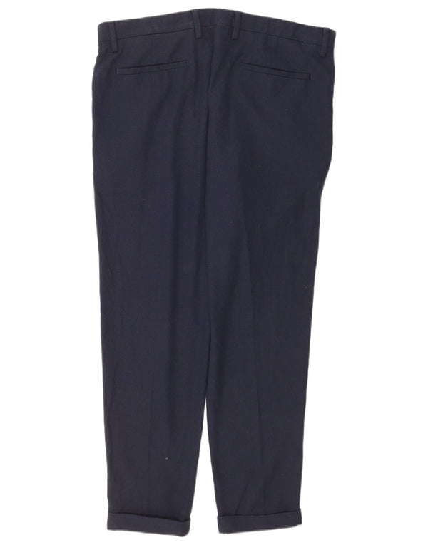 Slim-Anzughose für Herren von Zara, EU 44, Größe L, W34, L30, Marineblau, Polyester