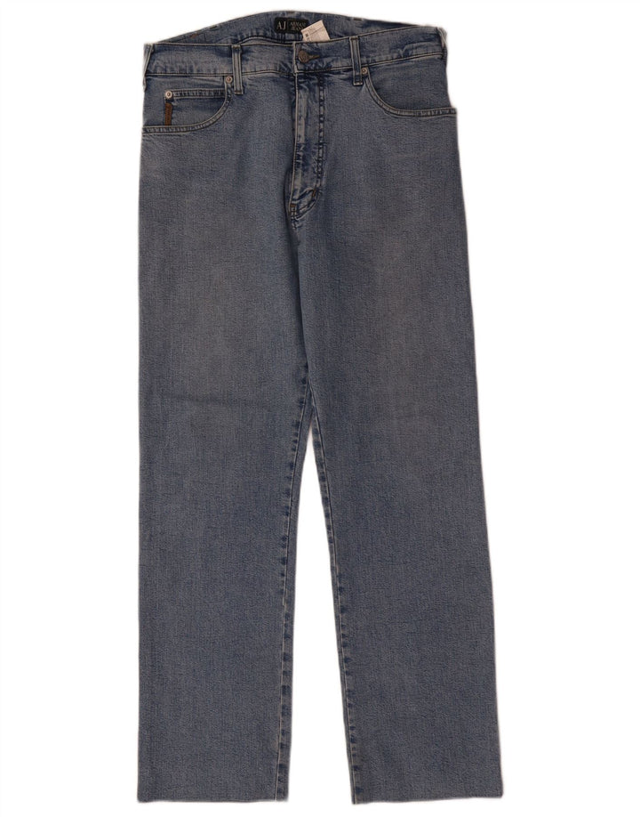 ARMANI Womens Straight Jeans W32 L29 Blue Cotton
