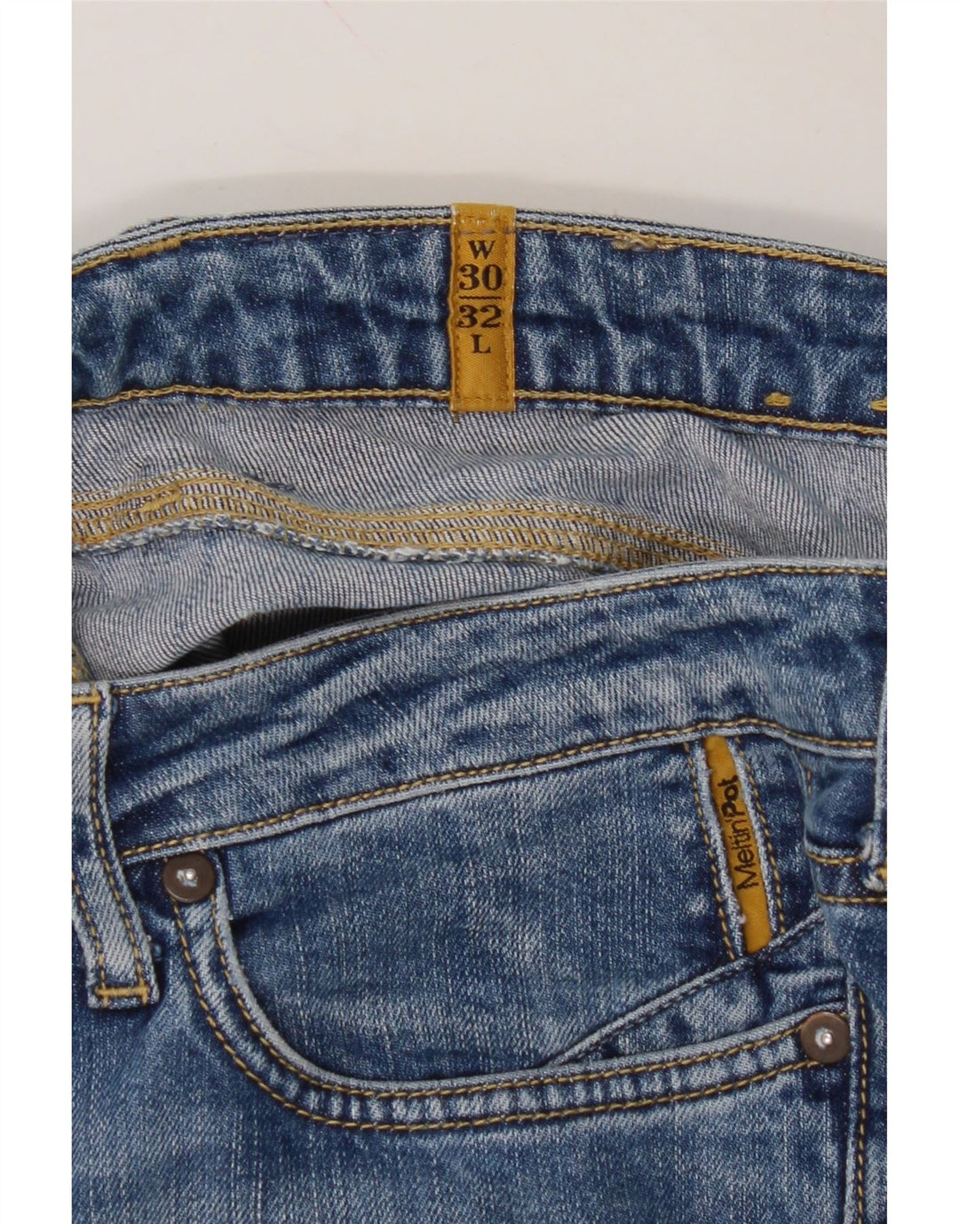 MELTIN' POT Womens Mika Slim Jeans W30 L32 Blue Vintage Meltin' Pot and Second-Hand Meltin' Pot from Messina Hembry 