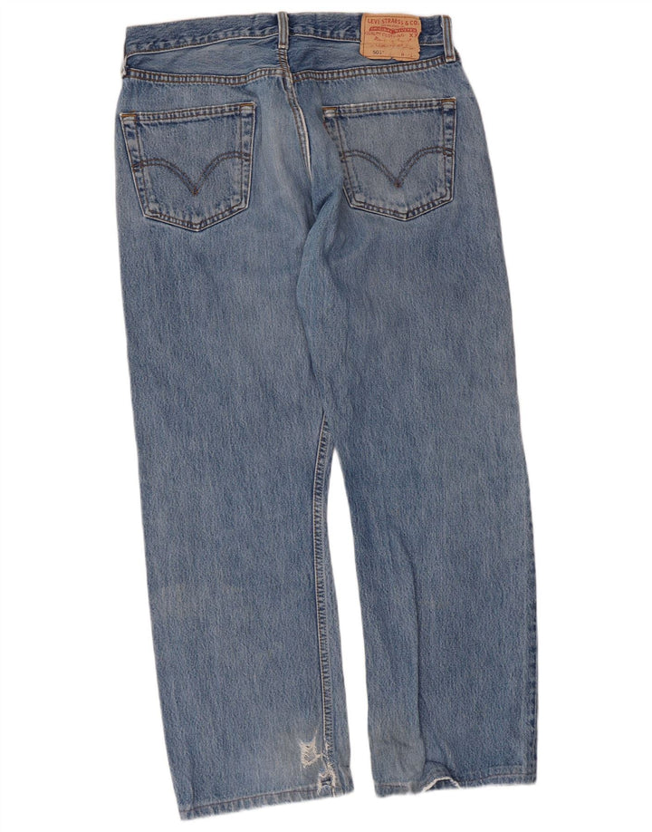 Levi's Herren 501 Straight Jeans W34 L27 Blaue Baumwolle