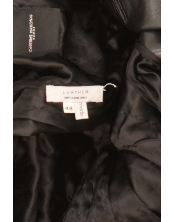 Kostüm National Herren Zweireihige Jacke IT 48 Medium Schwarz