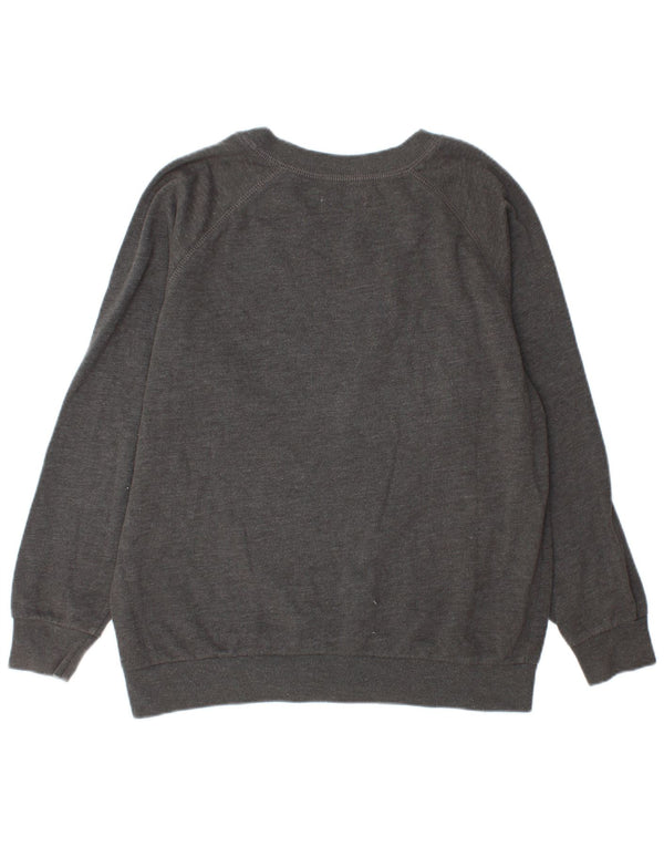 Hollister Grafik-Sweatshirtpullover für Damen, UK 10, Größe S, Grau, Baumwolle