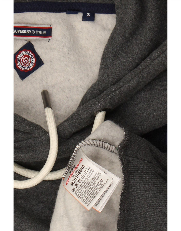 SUPERDRY Herren-Kapuzenpullover mit Grafik, Größe S, Grau, Baumwolle