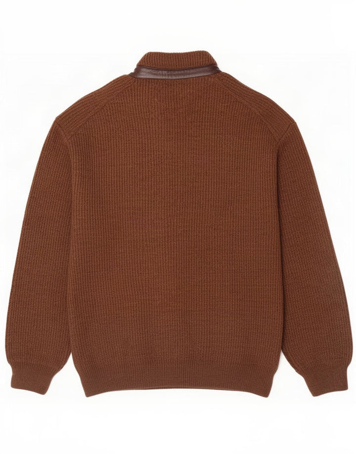 Marek Herren-Strickjacke, groß, braunes Acryl