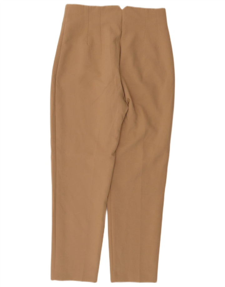 Zara Damen Tapered Chino Hose Medium W28 L26 Beige Polyester