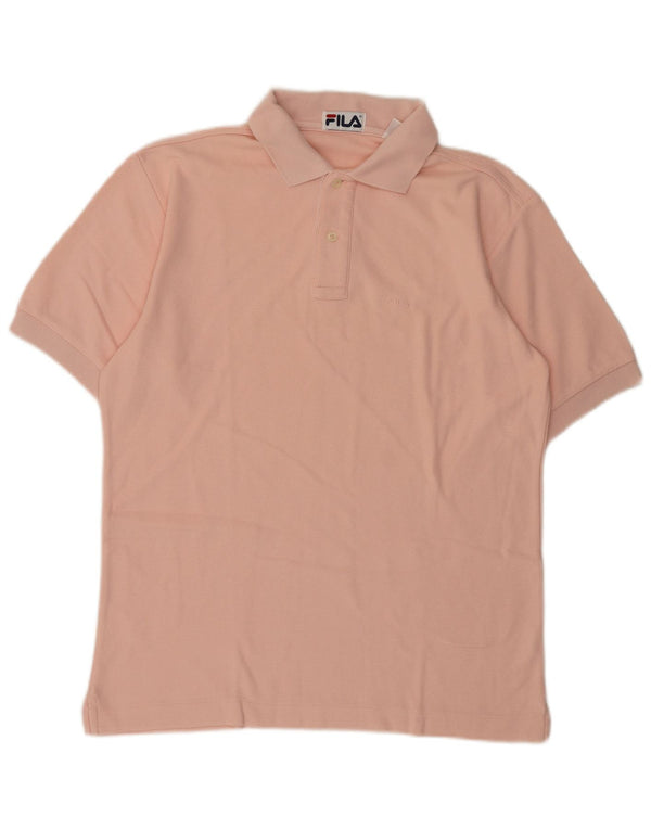 Fila Herren Poloshirt IT 46 Small Rosa Baumwolle