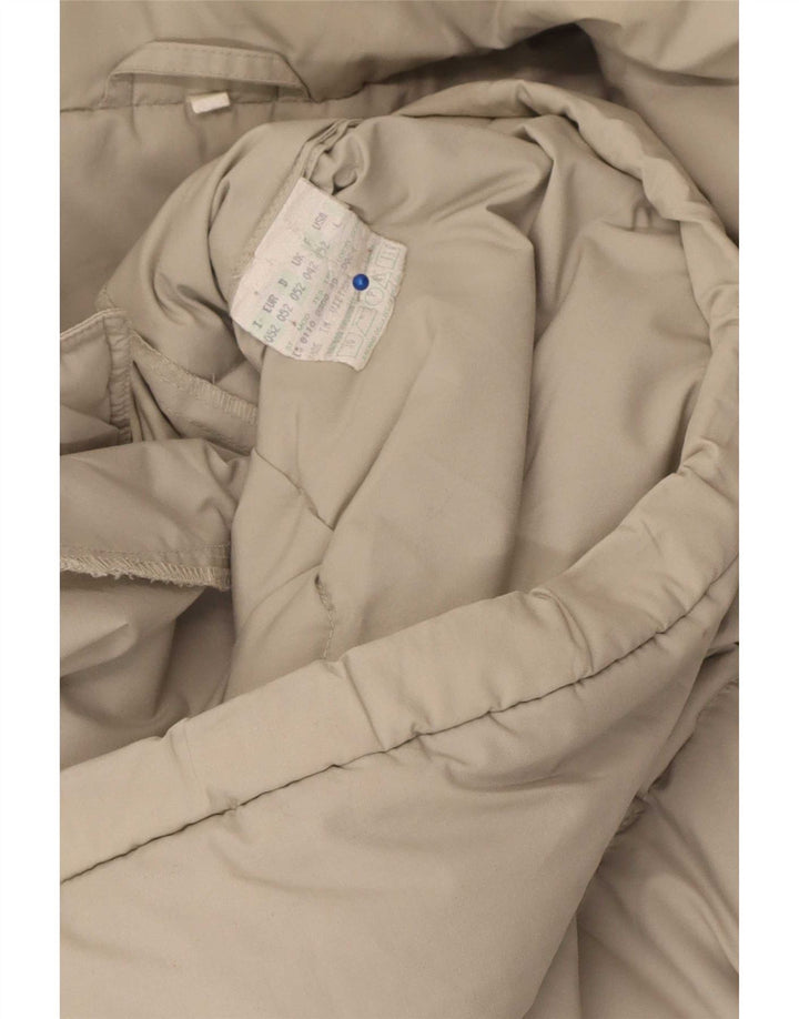 Vintage Herren Kapuzenjacke gepolstert UK 42 XL Beige Polyester