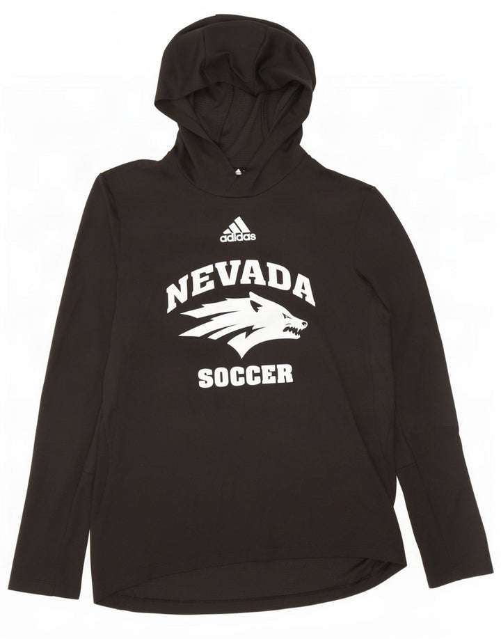 Adidas Herren Nevada Wolf Pack Kapuzenshirt mit Grafik, langärmlig, Größe S, Schwarz