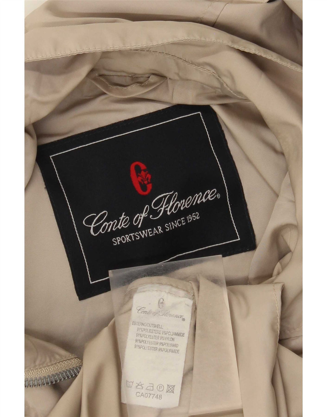 Conte of Florence Damen-Utility-Jacke mit Kapuze, UK 14, Größe L, Beige, Polyester