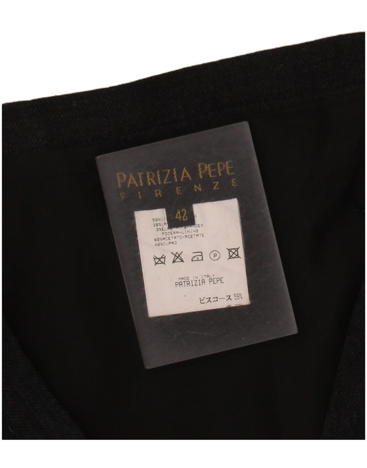 Patrizia Pepe Damen Minirock IT 42 Medium W28 Schwarze Viskose