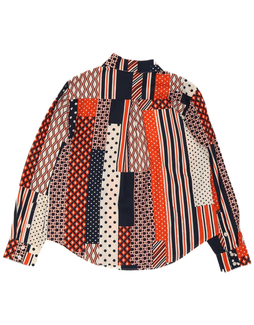 Vintage Damen Shirt UK 18 XL Mehrfarbiges Patchwork