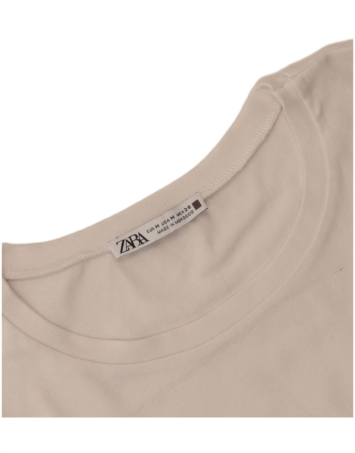 Ärmelloses Blusenoberteil für Damen von Zara, Gr. 12, Mittelweiß