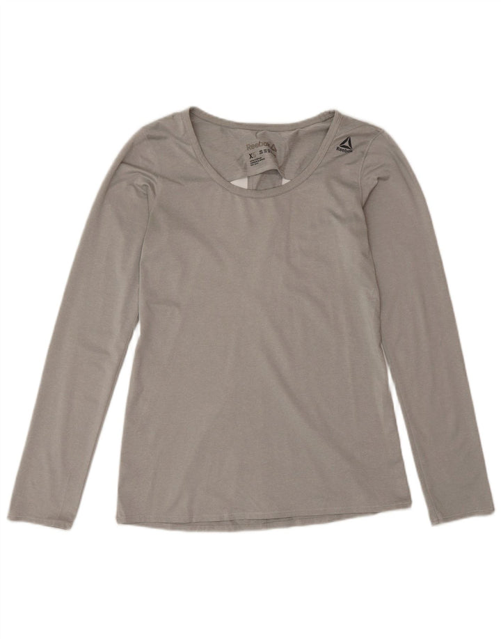 Reebok Herren Top Langarm UK 8 Small Grau Polyester Sport