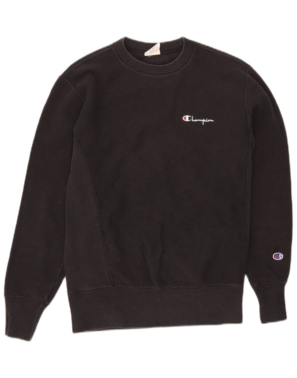 Champion Damen-Sweatshirt mit Grafik, UK 10, Größe S, Schwarz, Baumwolle