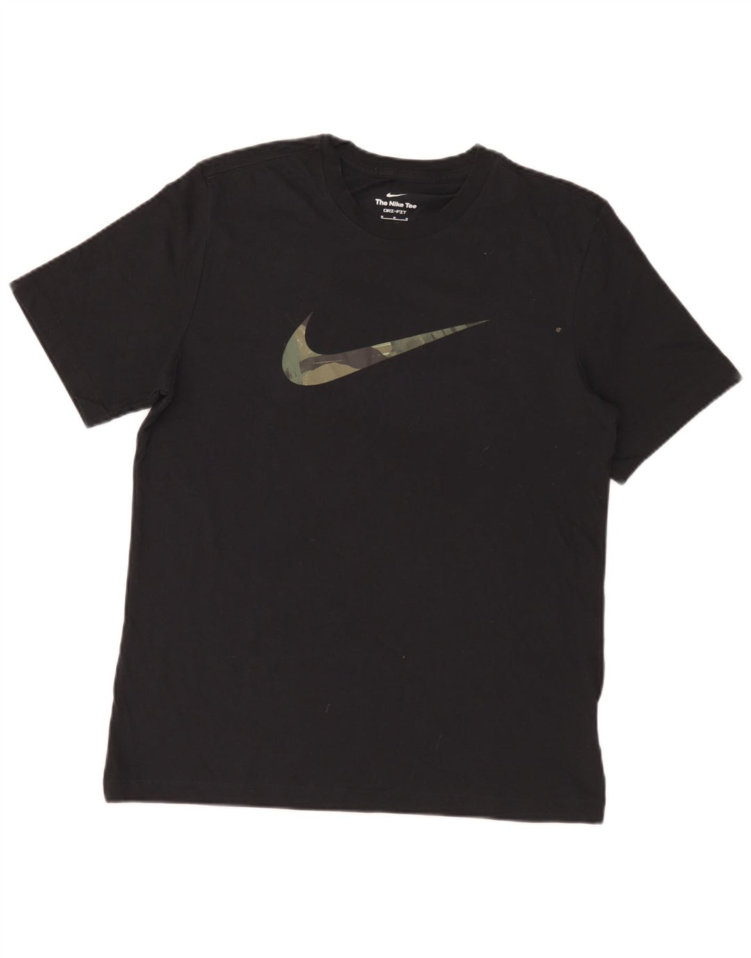 Nike Herren Dri Fit Graphic T-Shirt-Oberteil aus mittelschwarzer Baumwolle